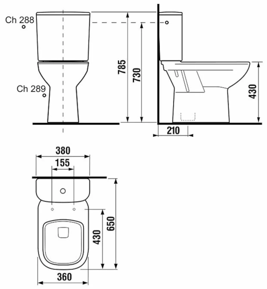 Wc kombi komplet Jika Deep spodní odpad H8266170002801