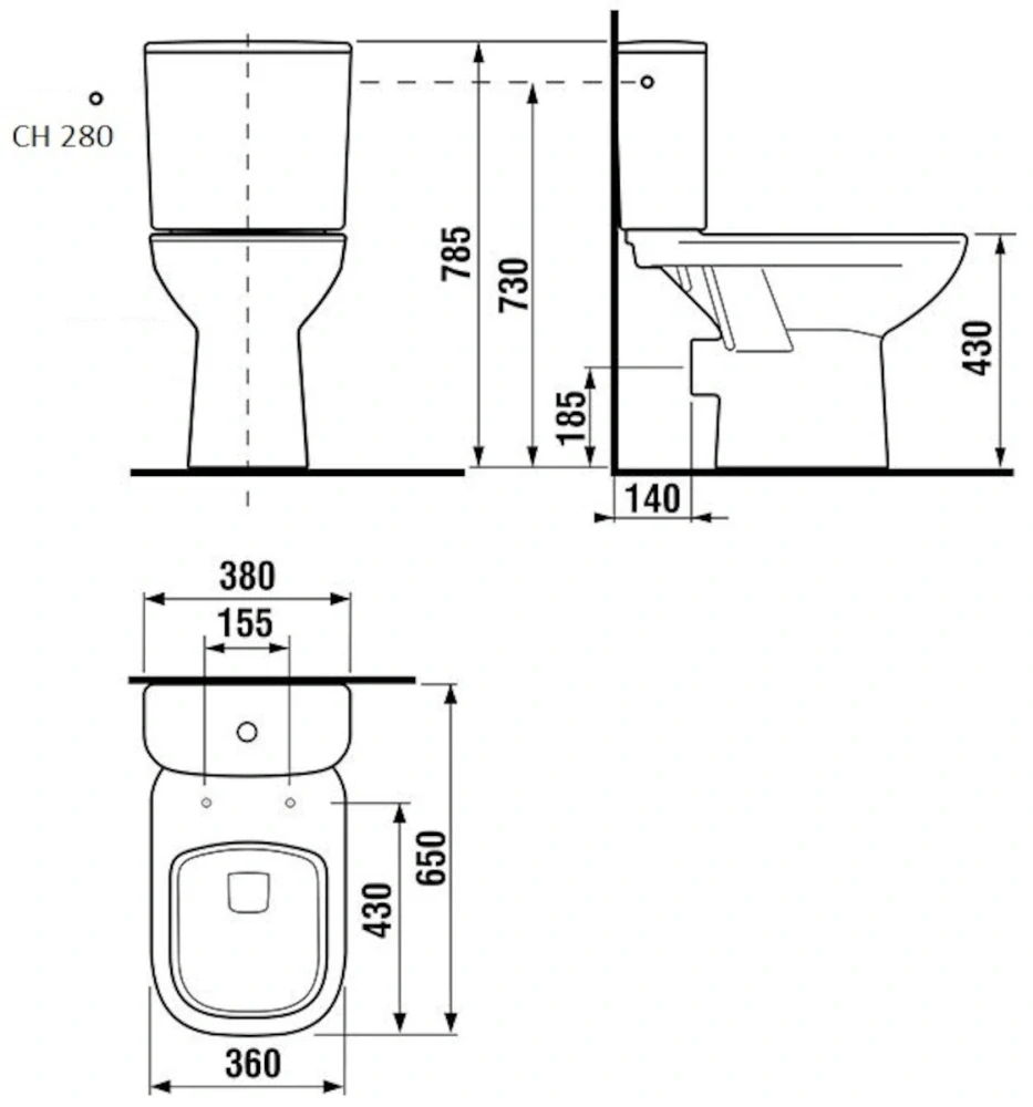 Wc kombi komplet Jika Deep zadní odpad H8266160002801