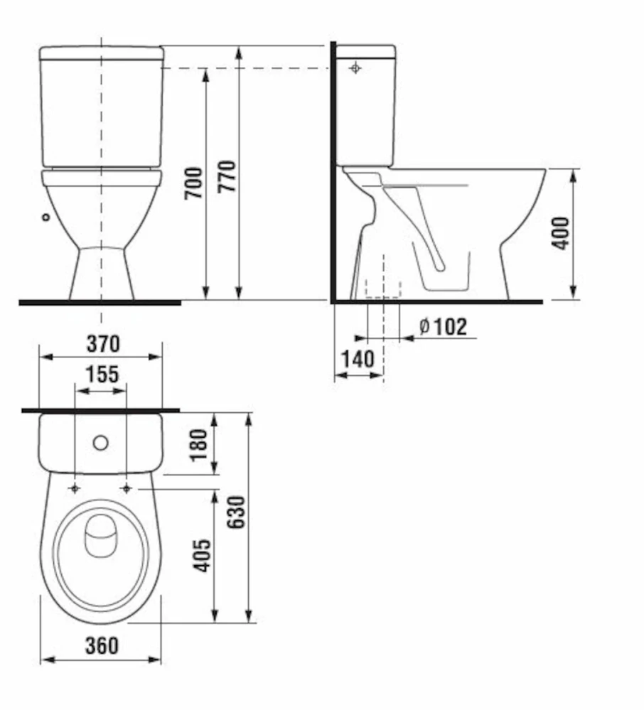 Wc kombi komplet Jika Lyra Plus spodní odpad H8263870002423