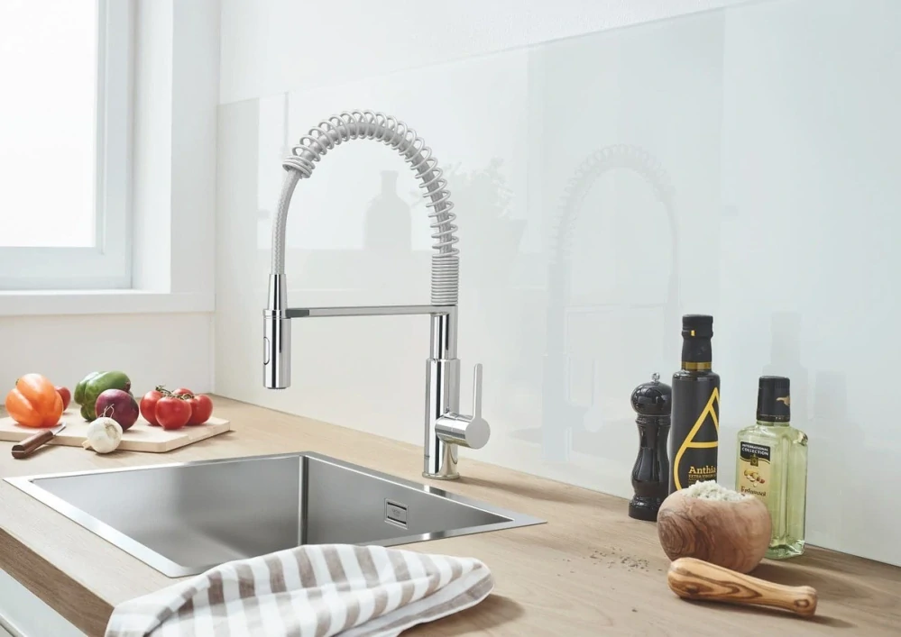 Grohe Get dřezová baterie se sprškou pro přepínání, chrom 30361000