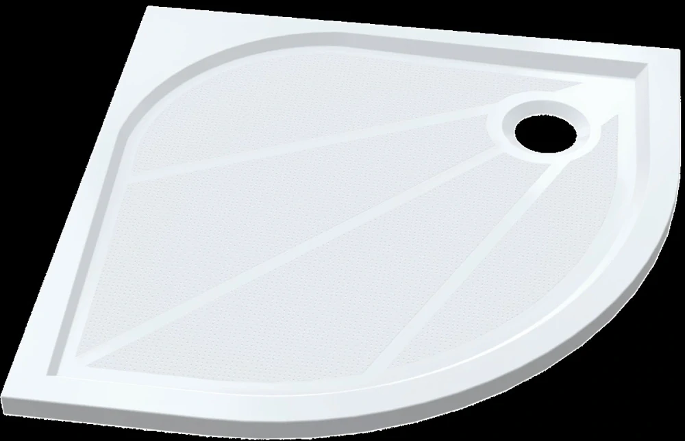 Sprchová vanička čtvrtkruhová SAT Limnew 90x90 cm litý mramor LIMNEW90S