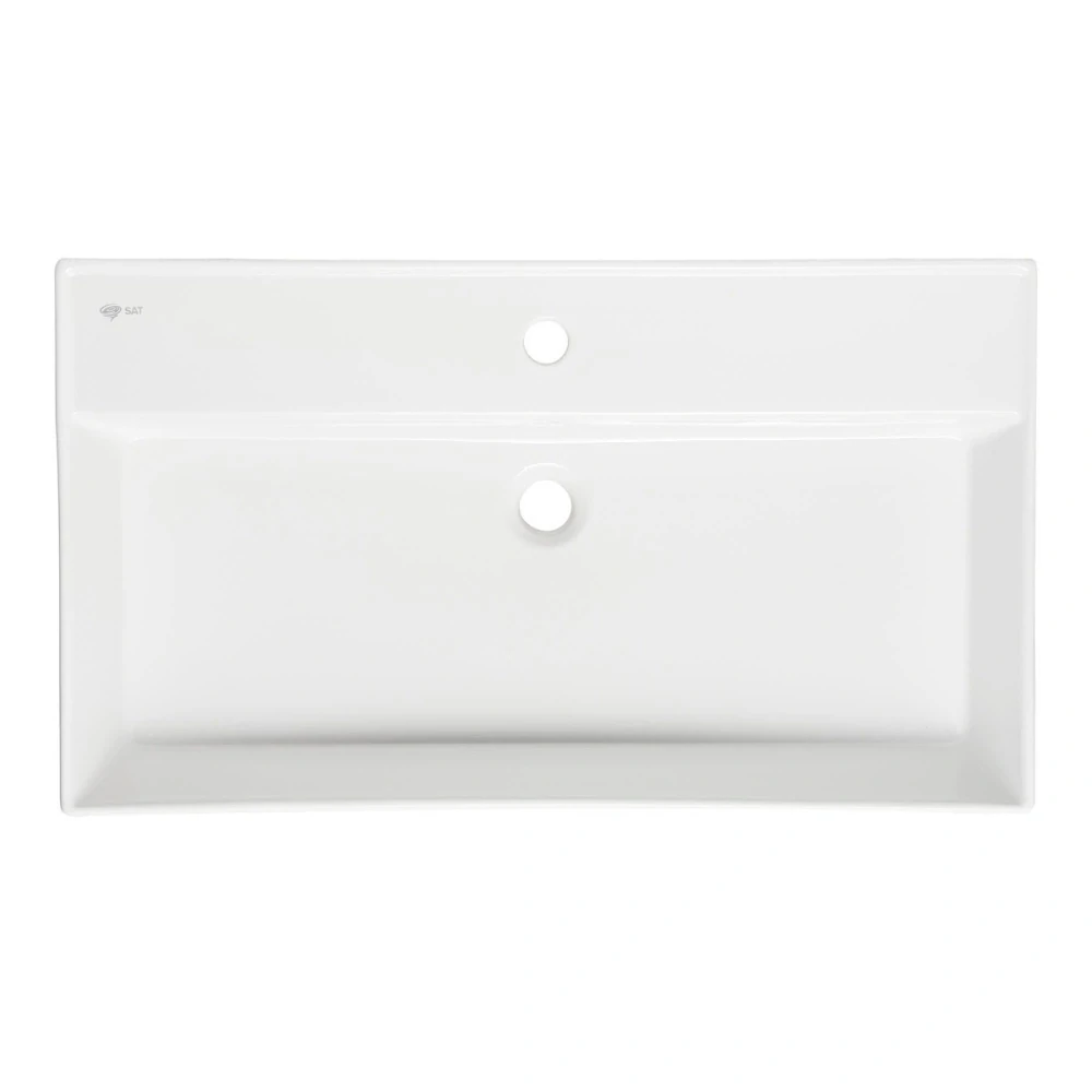 Umyvadlo SAT Infinitio 80,5x46,5 cm otvor pro baterii uprostřed SATINF8046