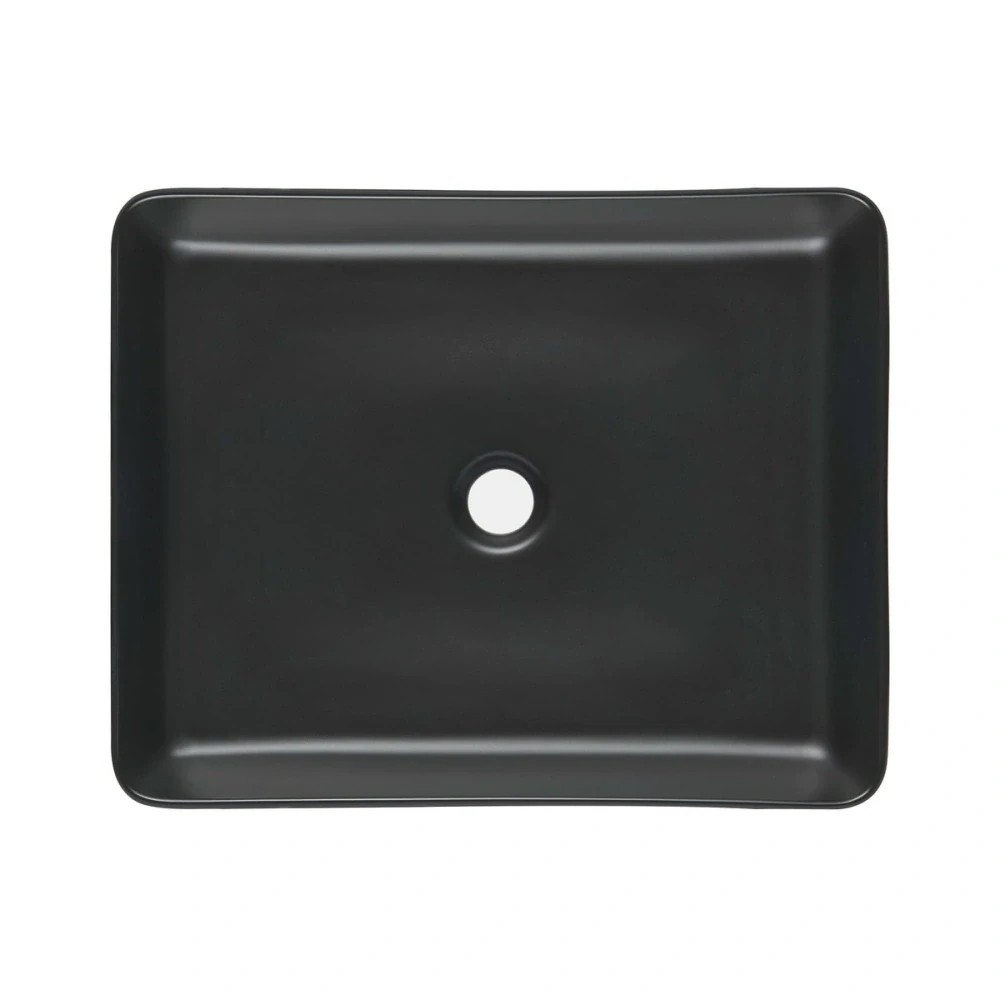 Umyvadlo na desku SAT Infinitio 50x40 cm černá mat bez přepadu SATINF5040BKM