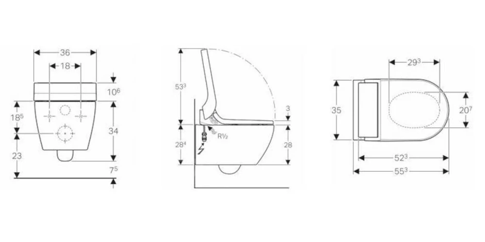 Wc s bidetem Geberit Aqua Clean 146.092.11.1