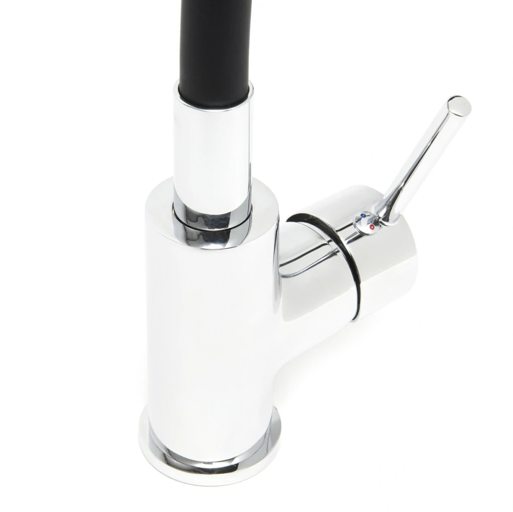 Dřezová baterie S-Line Pro se silikonovým ramínkem černá/chrom SIKOBSLPRO290C2F