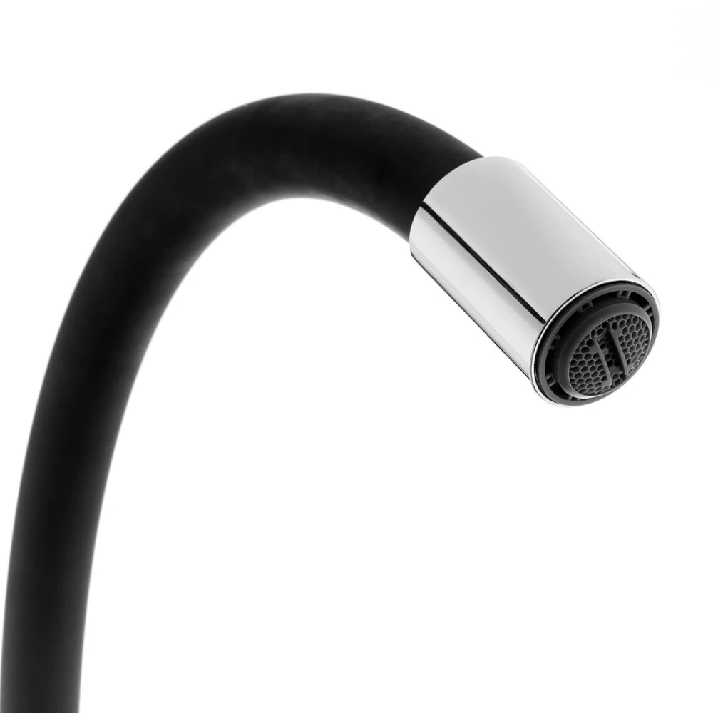 Dřezová baterie S-line Pro se silikonovým ramínkem černá/chrom SIKOBSLPRO290C