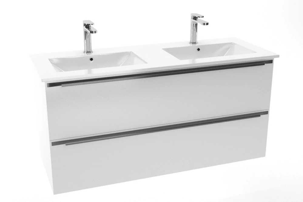 Nábytkové dvojumyvadlo Naturel Modena 121x46 cm dva otvory pro baterii M2N12046