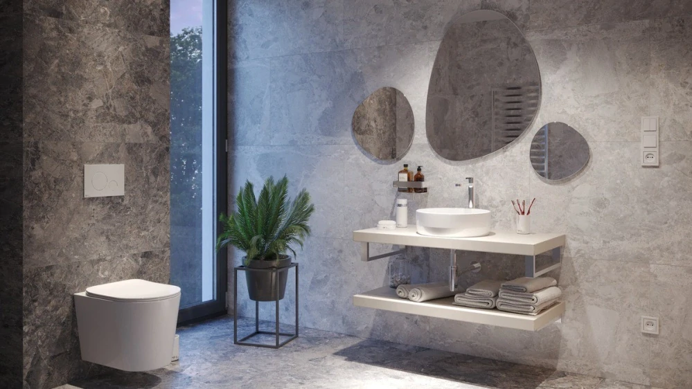 Umyvadlo na desku SAT Infinitio 39x39 cm bez přepadu SATINF3939