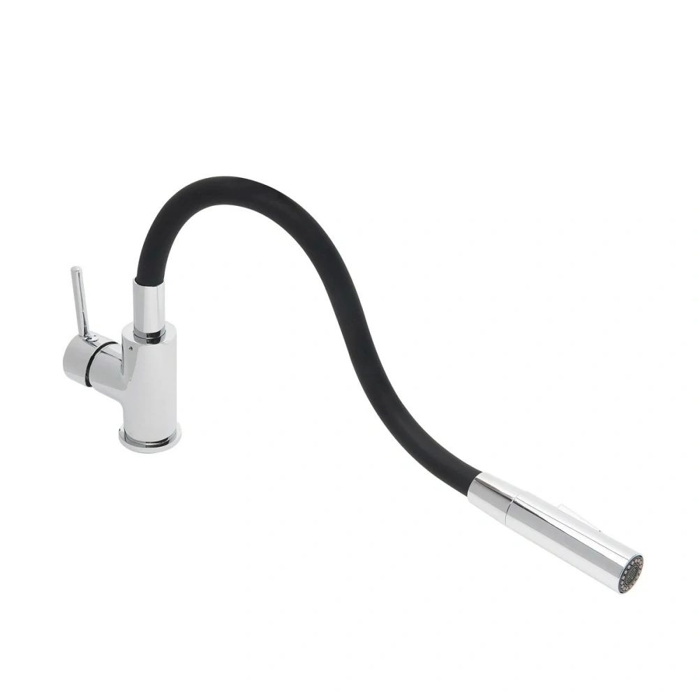 Dřezová baterie S-line Pro se silikonovým ramínkem černá/chrom SIKOBSLPRO290C