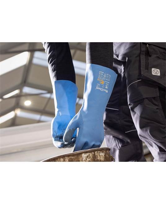 ATG® chemické rukavice MaxiChem® 76-730 TRItech™ Modrá