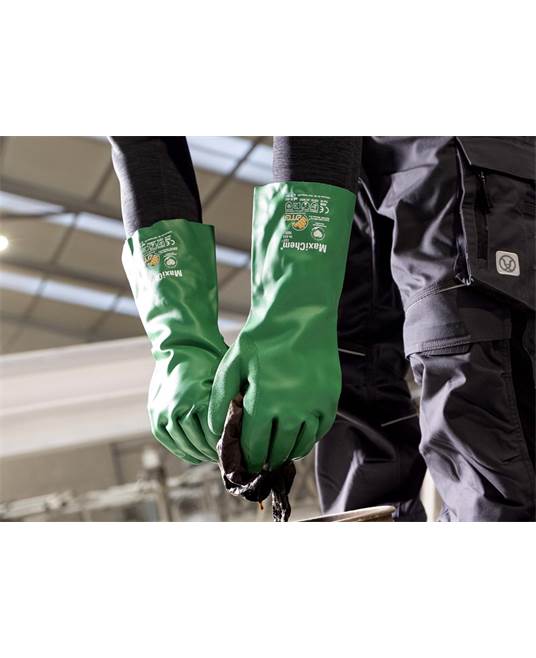 ATG® chemické rukavice MaxiChem® 76-830 - TRItech™ Zelená
