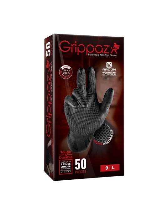 Jednorázové rukavice GRIPPAZ® 246A BLACK Černá