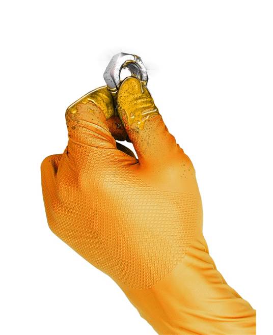 Jednorázové rukavice GRIPPAZ® 246 08/M - oranžová Oranžová