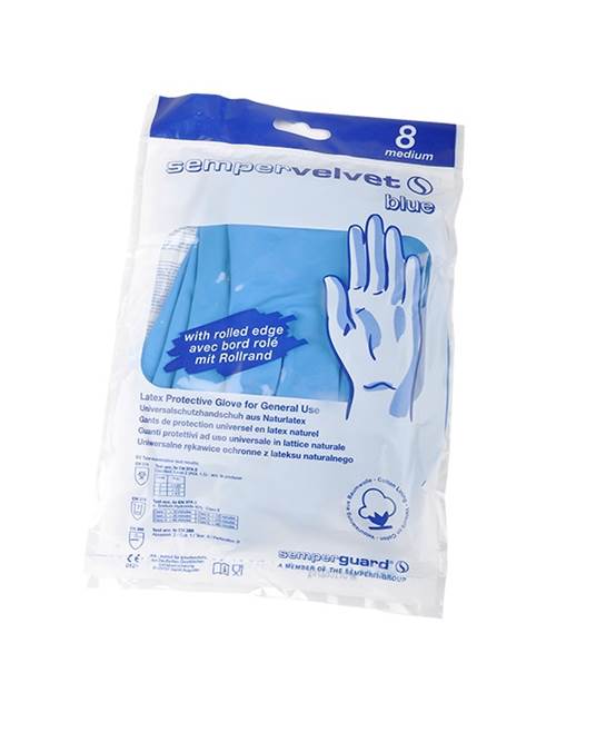 Rukavice do domácnosti SEMPERVELVET Modrá