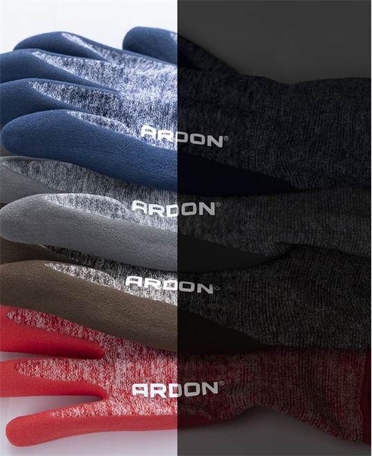 Máčené rukavice ARDON®NATURE TOUCH - s prodejní etiketou, šedé Šedá