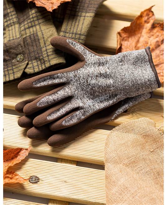 Máčené rukavice ARDON®NATURE TOUCH - s prodejní etiketou, hnědé Hnědá