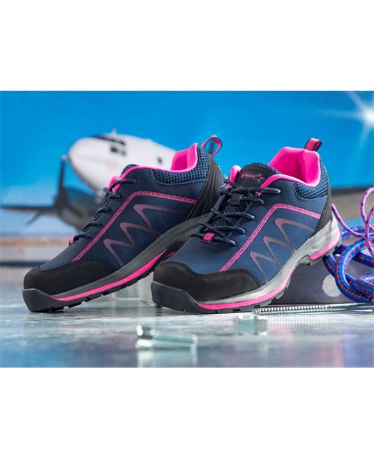 Dámská outdoorová polobotka ARDON®BLOOM - navy/růžová Navy-růžová
