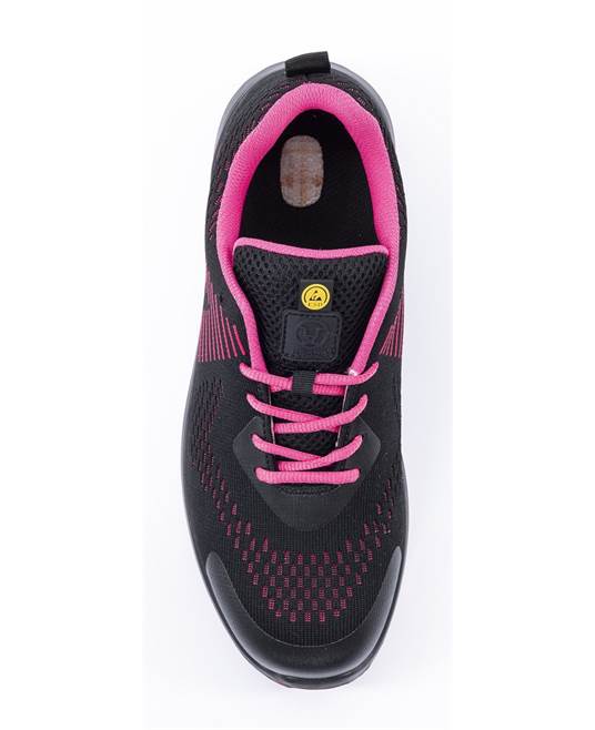 Dámská bezpečnostní polobotka ARDON®FLYTEX S1P ESD - růžová Černo-růžová