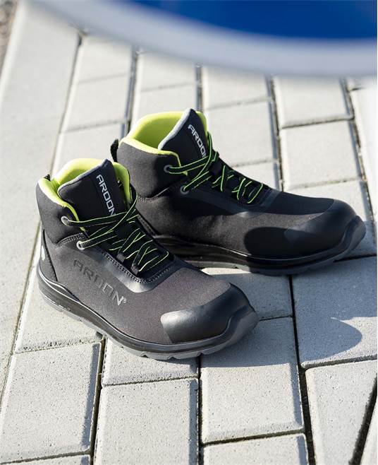 Bezpečnostní kotníková obuv ARDON®SOFTEX HIGH S1P Černo-žlutá