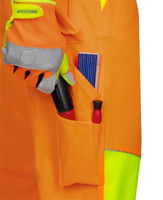 Reflexní kalhoty s laclem ARDON®SIGNAL zkrácené oranžová - DOPRODEJ Oranžovo - žlutá