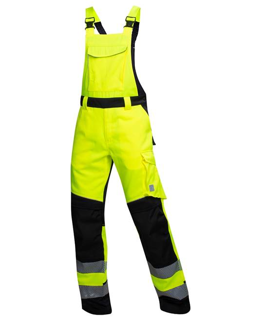 Reflexní kalhoty s laclem ARDON®SIGNAL+ zkrácené žluto-černá - DOPRODEJ