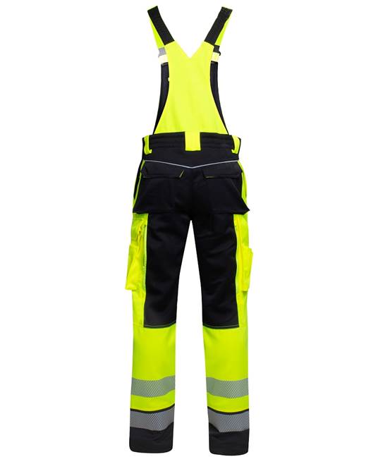 Reflexní kalhoty s laclem ARDON®SIGNAL+ zkrácené žluto-černá - DOPRODEJ