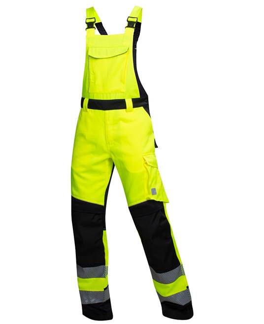 Reflexní kalhoty s laclem ARDON®SIGNAL+ prodloužené žluto-černá - DOPRODEJ