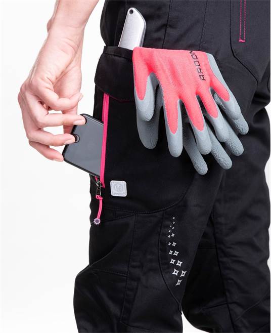 Dámské kalhoty ARDON®FLORET černo-růžová Černo-růžová