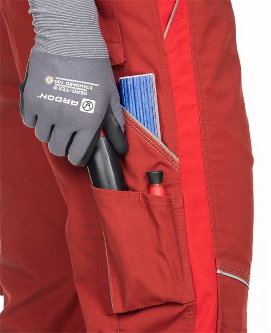 Kalhoty ARDON®URBAN prodloužené červená - DOPRODEJ Červená