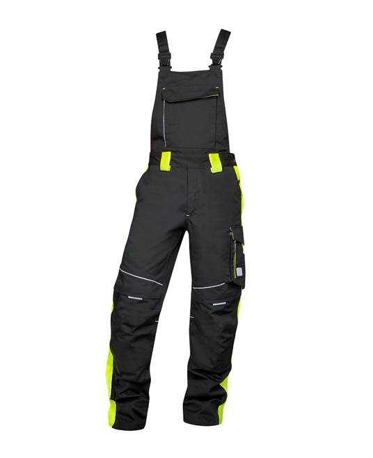 Kalhoty s laclem ARDON®NEON zkrácené černo-žlutá Žlutá