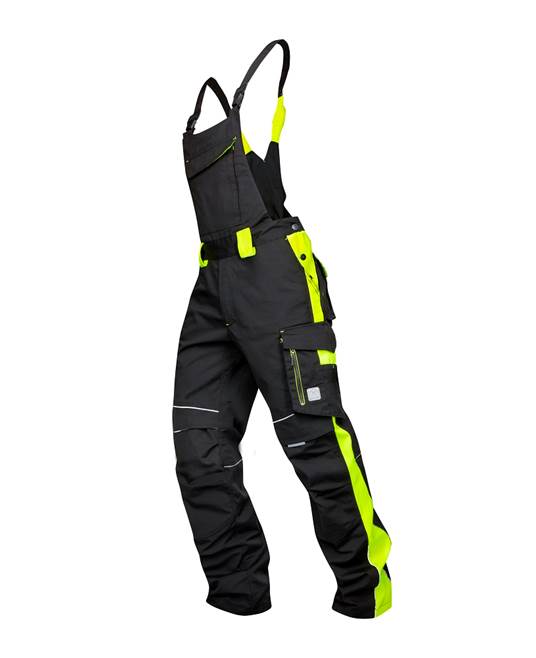 Kalhoty s laclem ARDON®NEON zkrácené černo-žlutá Žlutá