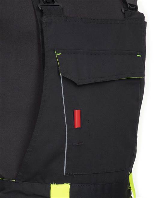 Kalhoty s laclem ARDON®NEON prodloužené černo-žlutá Žlutá