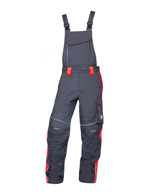 Kalhoty s laclem ARDON®NEON zkrácené šedo-červená Červená