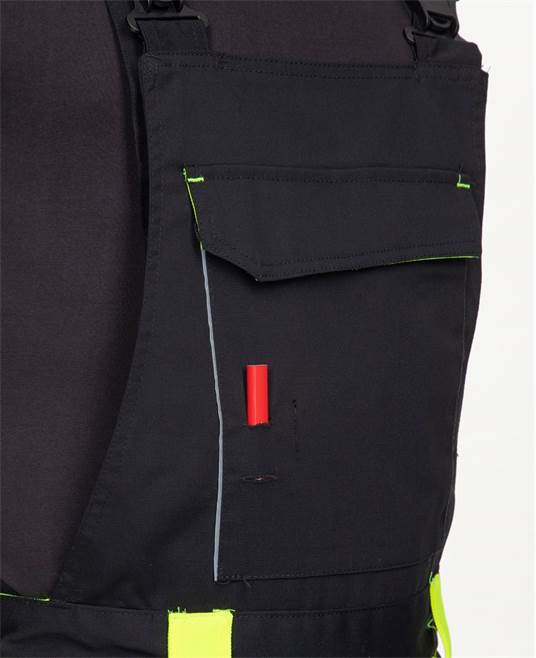 Zimní kalhoty s laclem ARDON®NEON černo-žlutá Černá