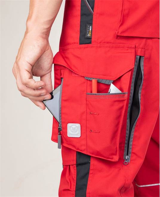 Kalhoty s laclem ARDON®URBAN+ prodloužené jasně červená červená (jasně)