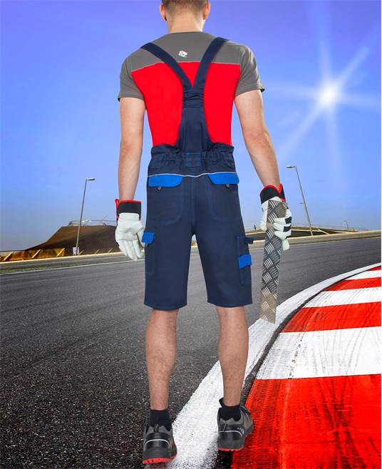 Kraťasy s laclem ARDON®COOL TREND tmavě modré-světle modré - DOPRODEJ Modro-modrá