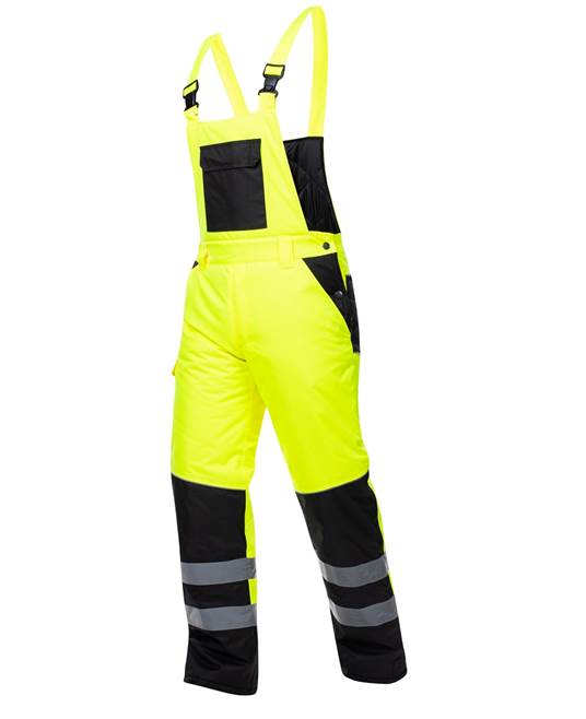 Reflexní zimní kalhoty s laclem ARDON®HOWARD žlutá Žlutá