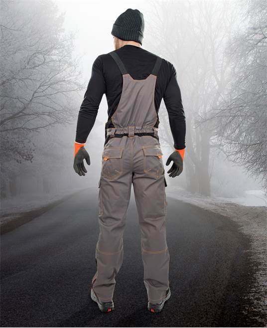 Zimní kalhoty s laclem ARDON®VISION šedá Šedá