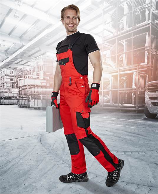 Kalhoty s laclem ARDON®PRE100 červeno-černé – DOPRODEJ