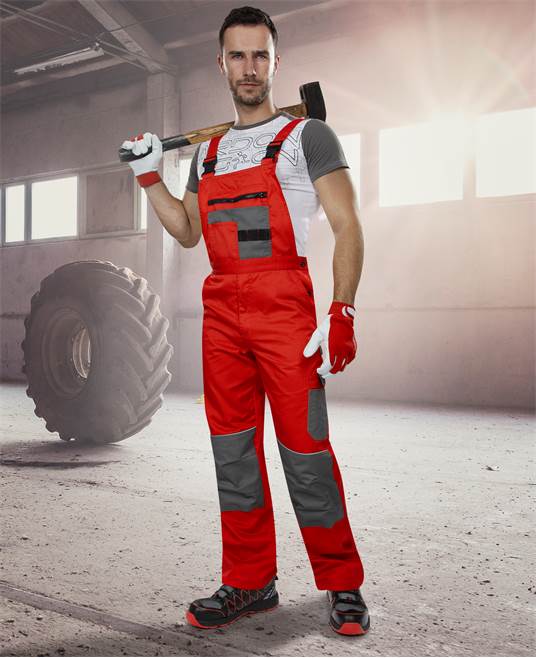 Kalhoty s laclem ARDON®2STRONG červeno-šedá Červená