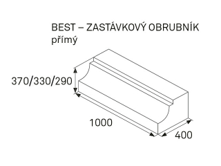 BEST-ZASTÁVKOVÝ OBRUBNÍK 330