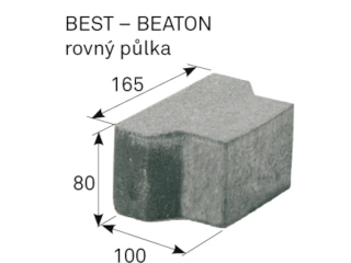 BEST-BEATON PŮLKA/10CM ANTRACITOVÁ
