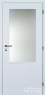 DVEŘE SKLO 2/3 - kašírovaní bílé