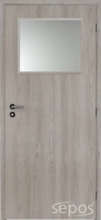 DVEŘE SKLO 1/3 - kašírované bílé