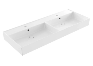 Dvojumyvadlo SAT Infinitio 120,4x46,5 cm dva otvory pro baterii SATINF212046