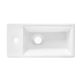 Umývátko SAT Brevis 40,5x20,5 cm otvor pro baterii vlevo SATBRE4020SL