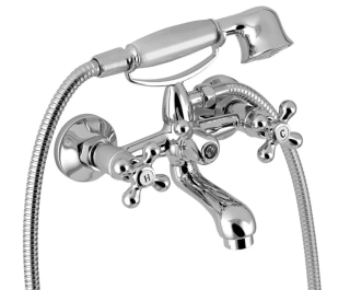 Vanová baterie Novaservis Titania Retro II se sprchovým setem 150 mm chrom 99121,0