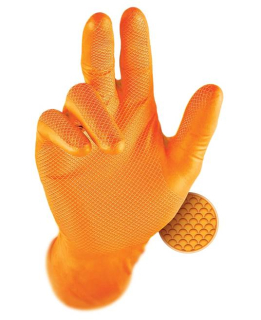 Jednorázové rukavice GRIPPAZ® 246 08/M - oranžová Oranžová