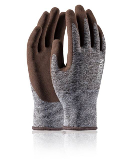 Máčené rukavice ARDON®NATURE TOUCH - s prodejní etiketou, hnědé Hnědá