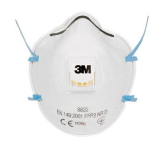 Respirátor proti pevným částicím 3M™ 8822 FFP2 s ventilkem